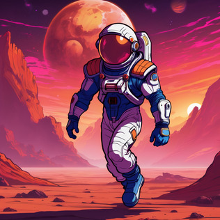 Astronaut on mars